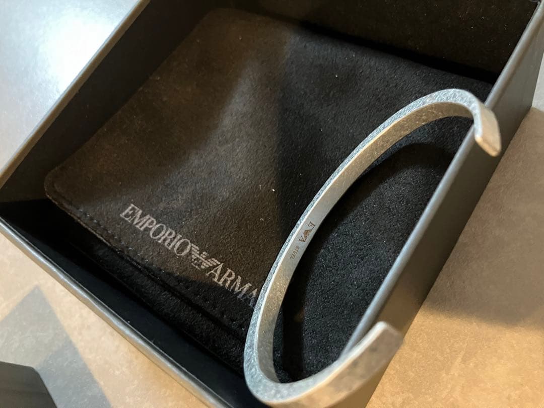 【未使用】EMPORIO ARMANI シルバーバングル