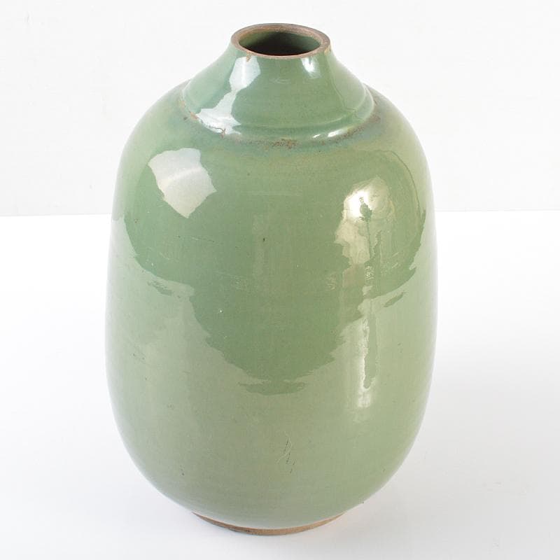 富山県　小杉焼　青磁　徳利　花瓶　壷　V　R6250B