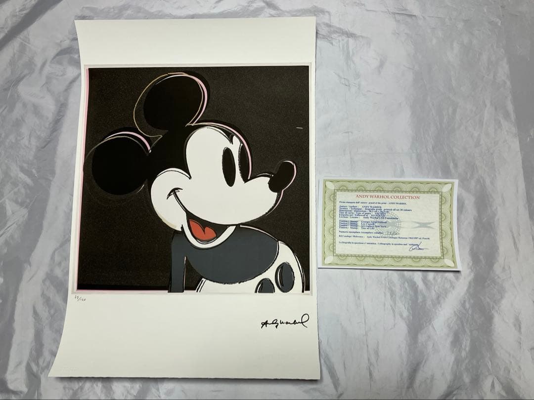 ゴ*ん様 【模写】限定100枚 アート品 アンディ・ウォーホル ミッキーマウス【