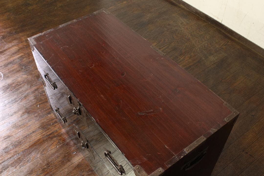 兜金具！庄内箪笥 古家具/古民家/時代箪笥/チェスト/和家具/古道具/古民具