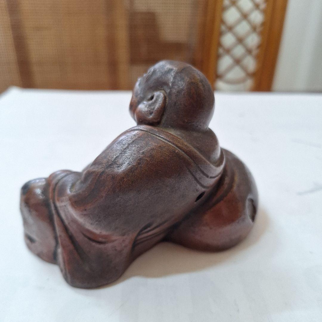 布袋様　陶器製　香炉