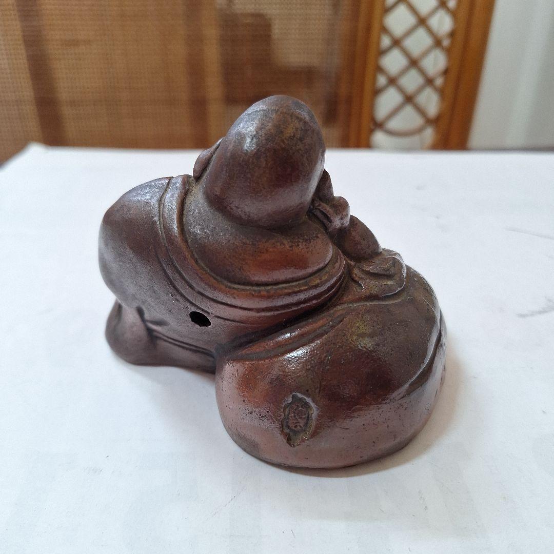 布袋様　陶器製　香炉