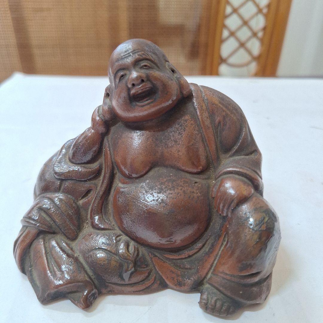 布袋様　陶器製　香炉