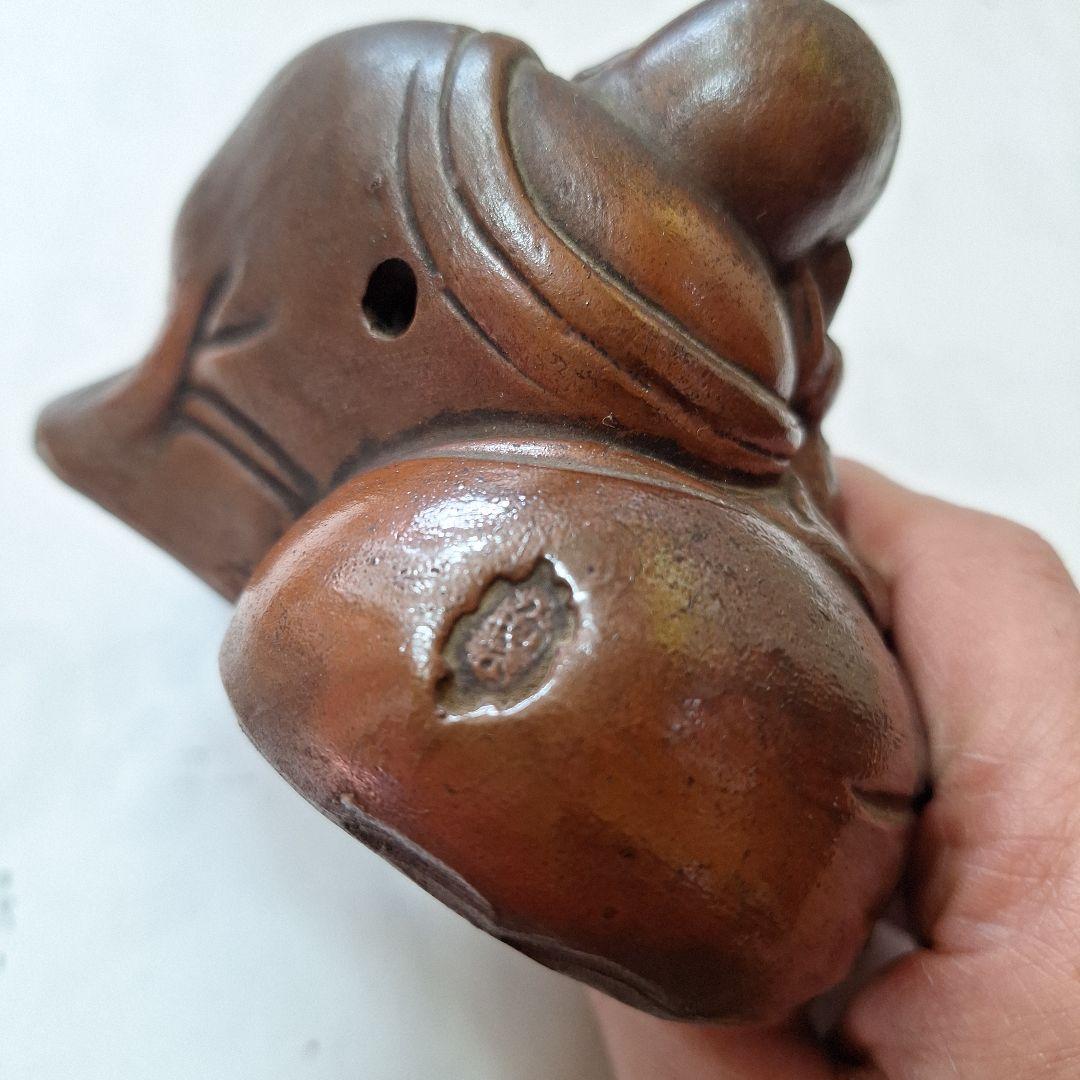 布袋様　陶器製　香炉