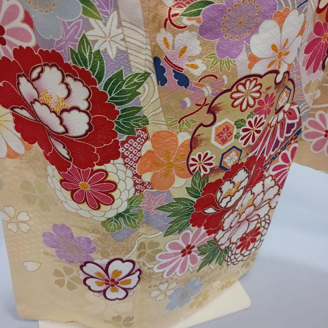 薄桃×薄黄　振袖フルセット　未使用品
