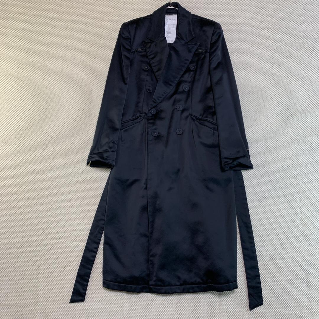 LUNA MATTINO ルナマティーノ ロングコート ベルト 黒 M 古着