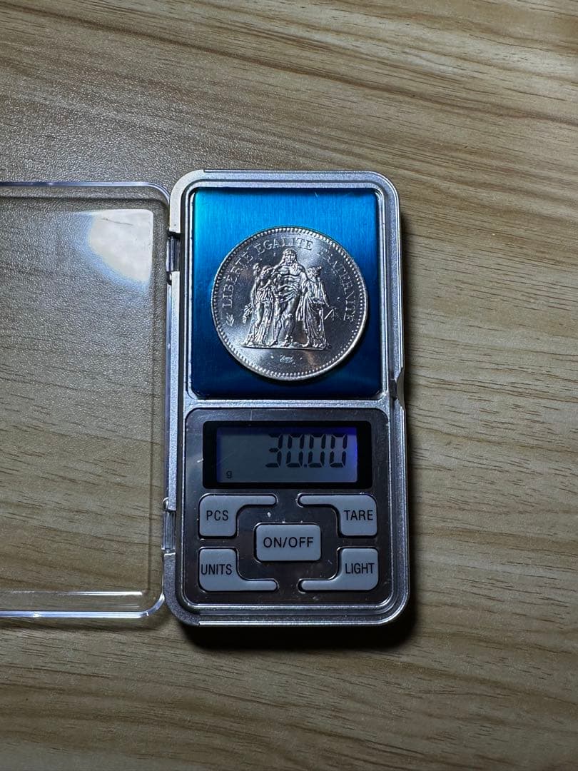 1975年 50フラン 銀貨　極美品　専門査定済み