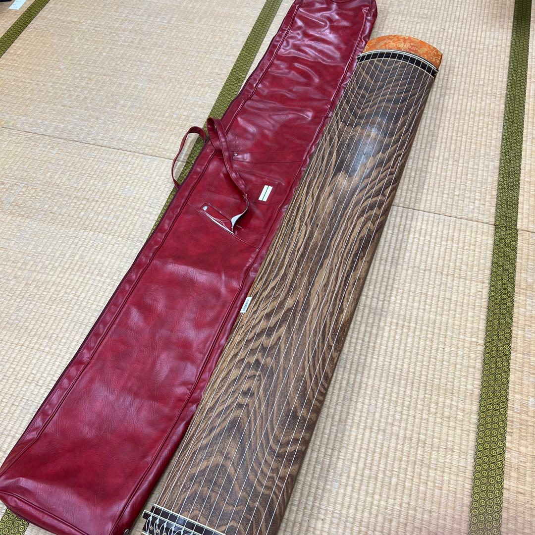 在銘　金蒔絵　綾杉　琴　ケース付　全長約183㎝　東な7-1207☆2F