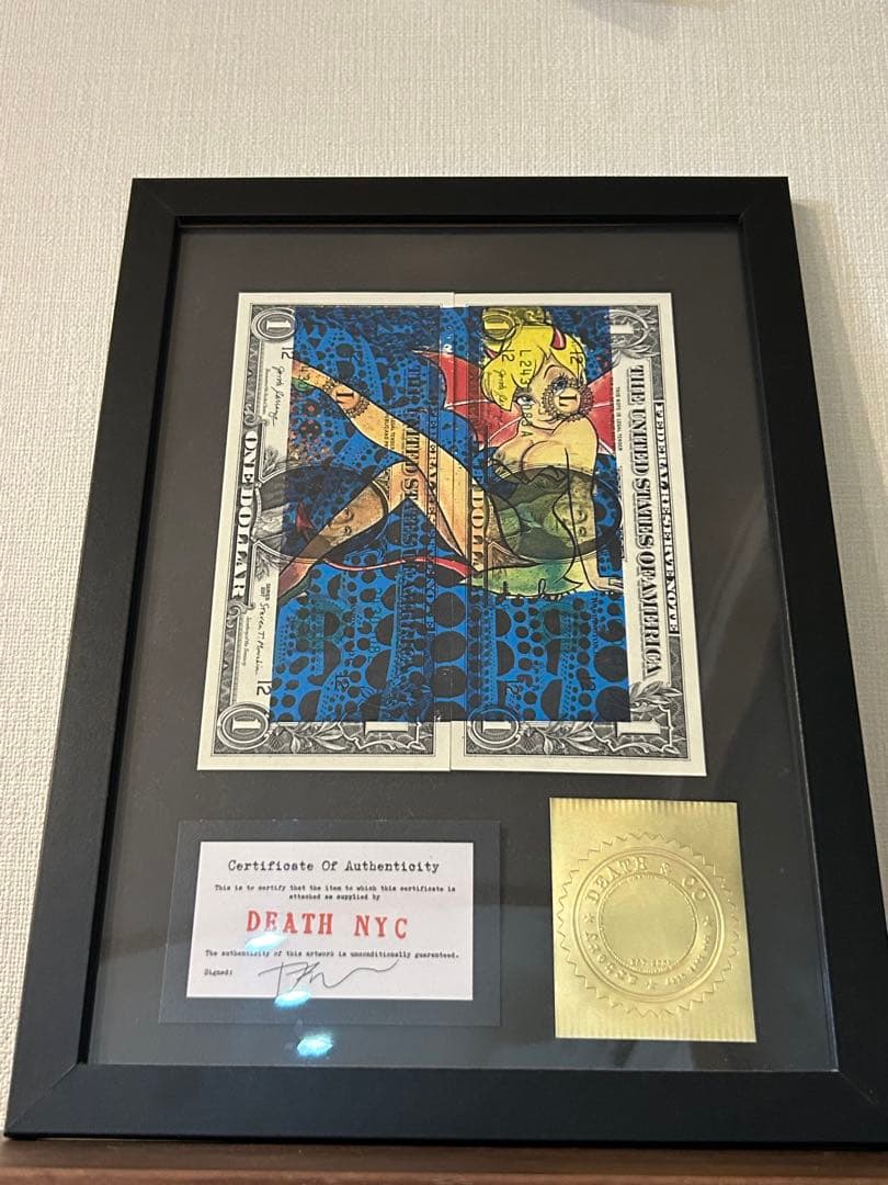 ドル紙幣アート　DEATH NYC ティンカーベル