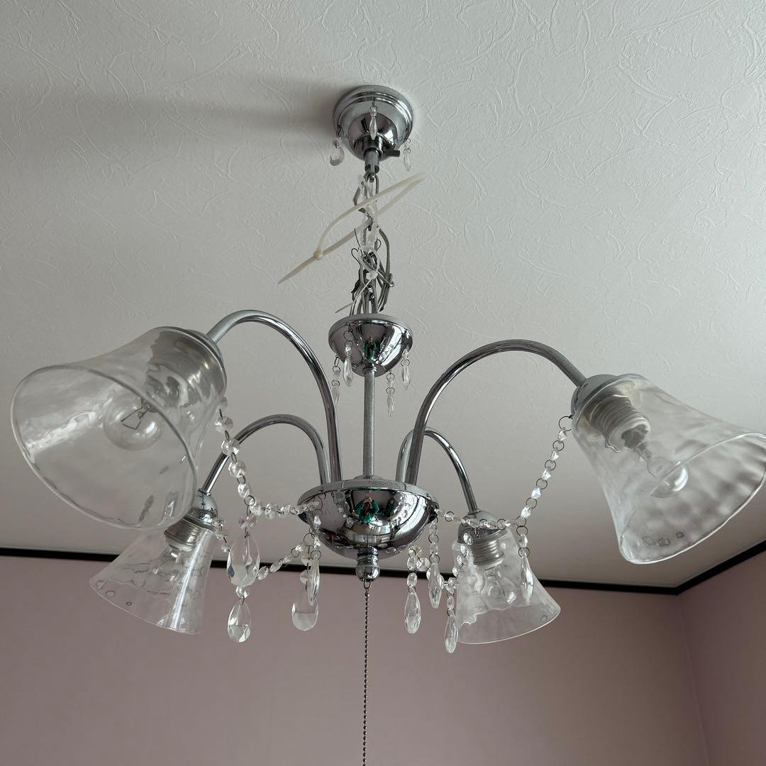 p【元値5万円/豪華希少】シャンデリア ガラス 小泉照明器具