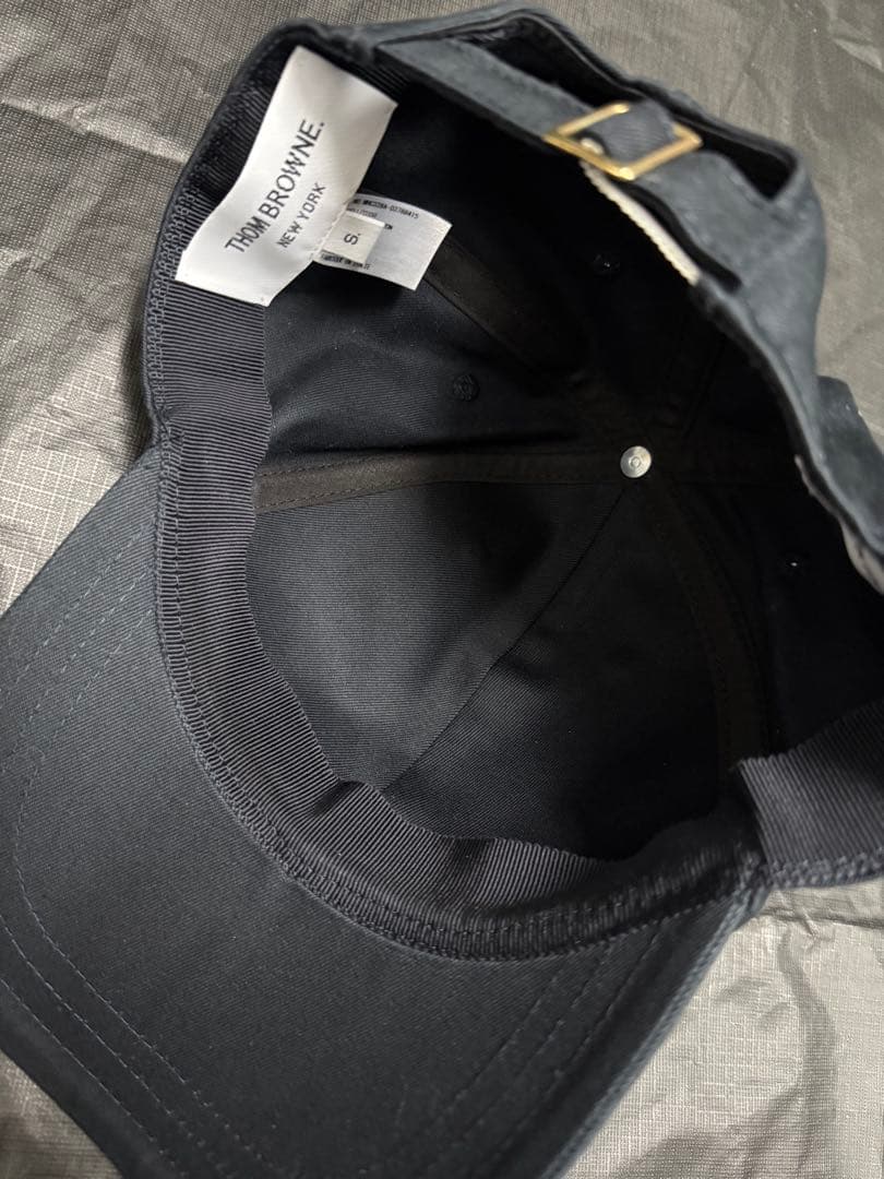 試着のみ　トムブラウン　6パネルキャップ　ネイビー　帽子　THOMBBROWNE