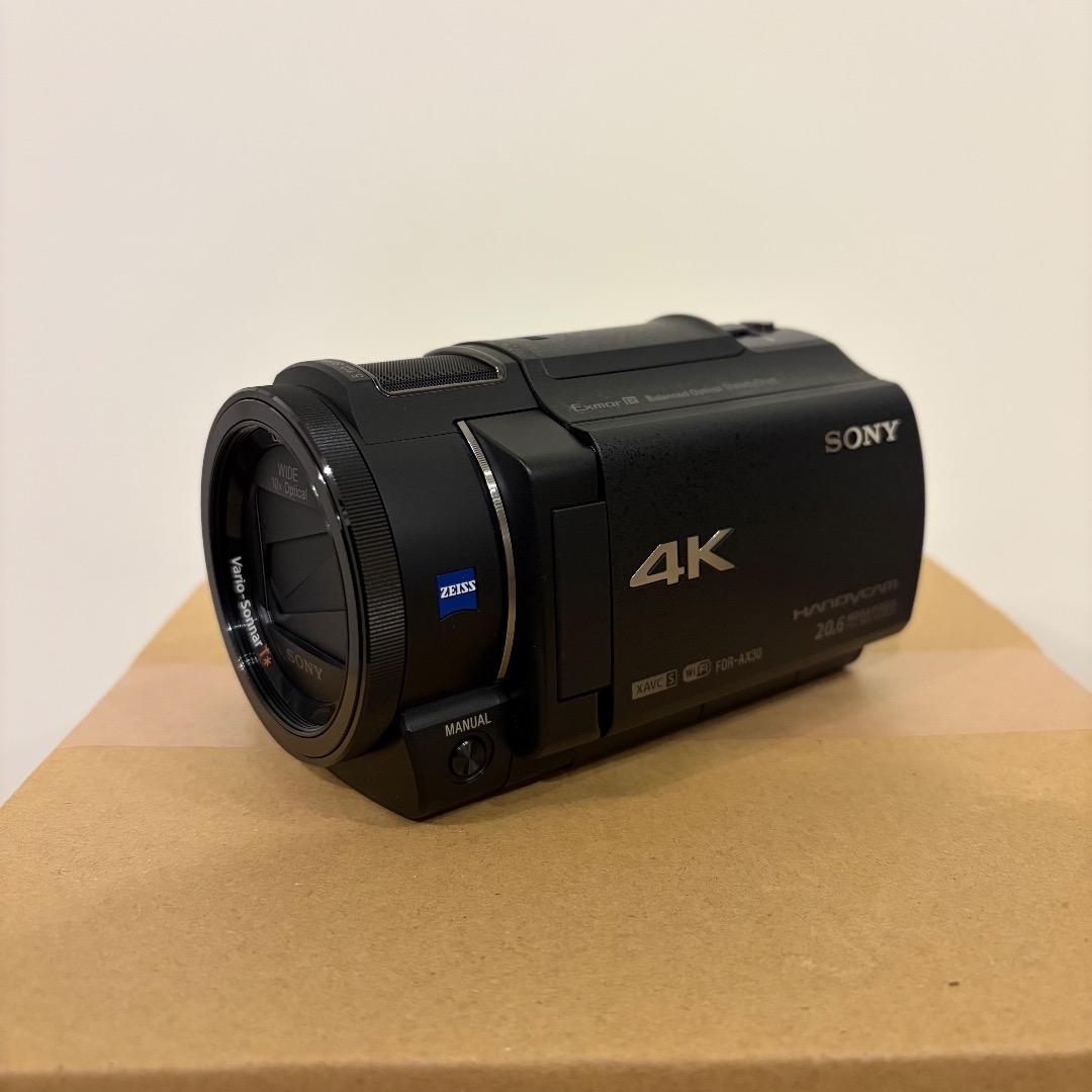 【超美品】SONY FDR-AX30 4K ビデオカメラ 予備バッテリー・SD付
