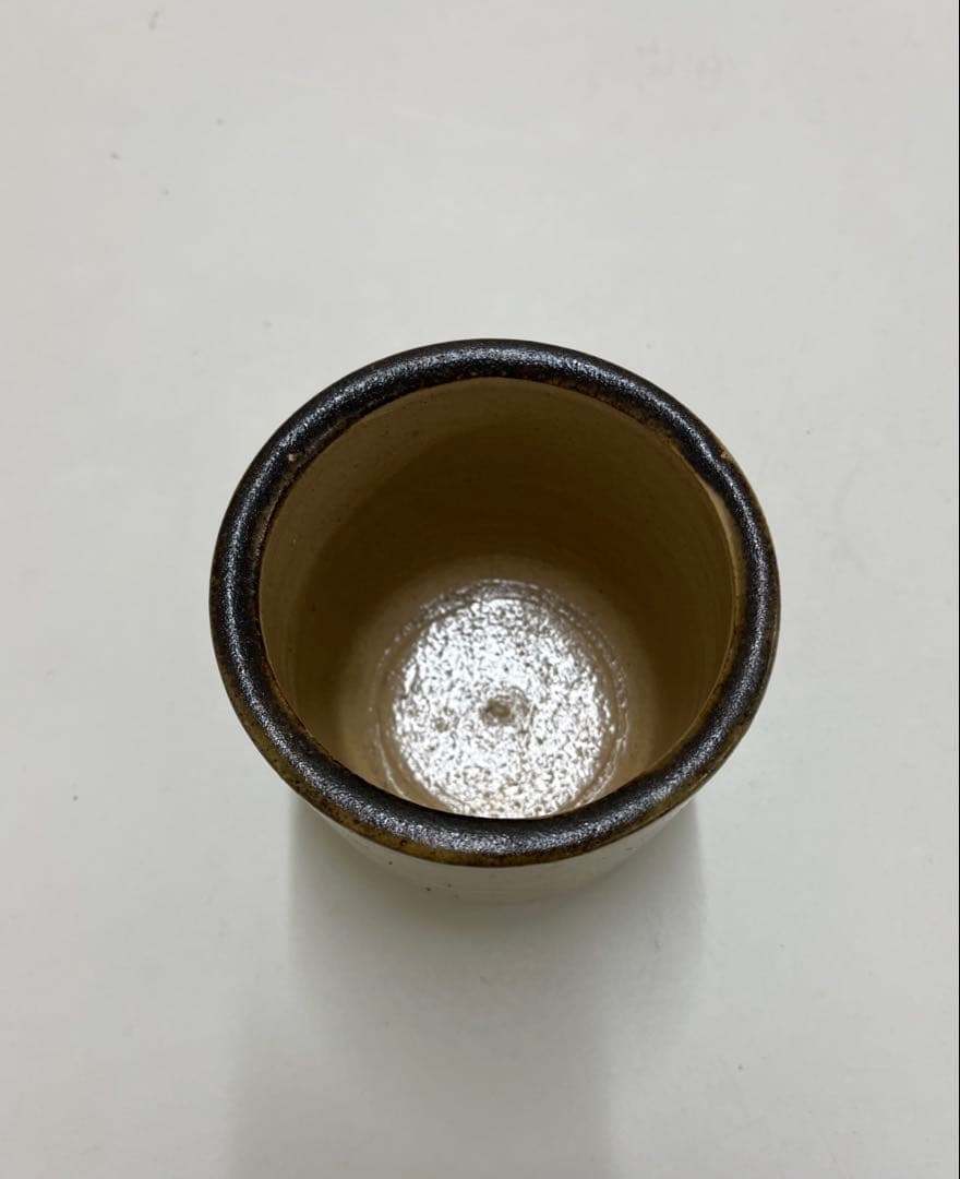 山下清　筆筒　益子焼　カタツムリ