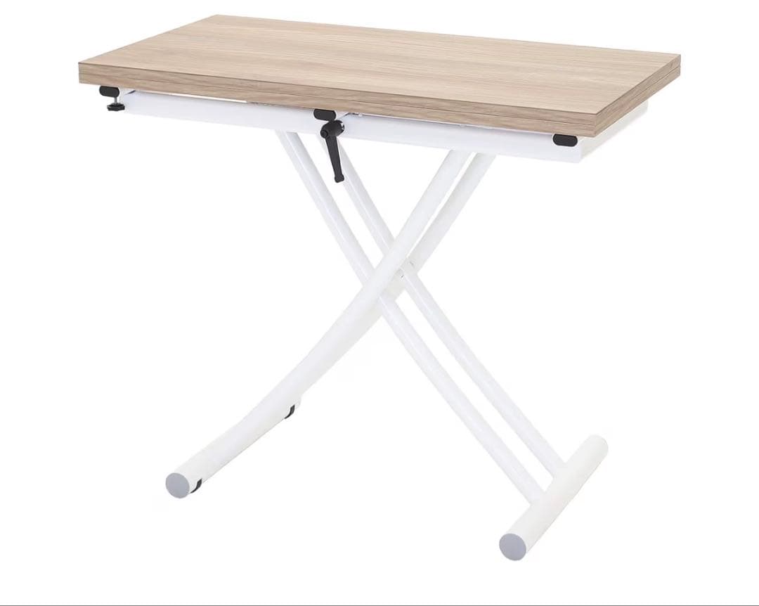 昇降テーブル テーブル グロリアス 82-645 (ナチュラル/ホワイト)