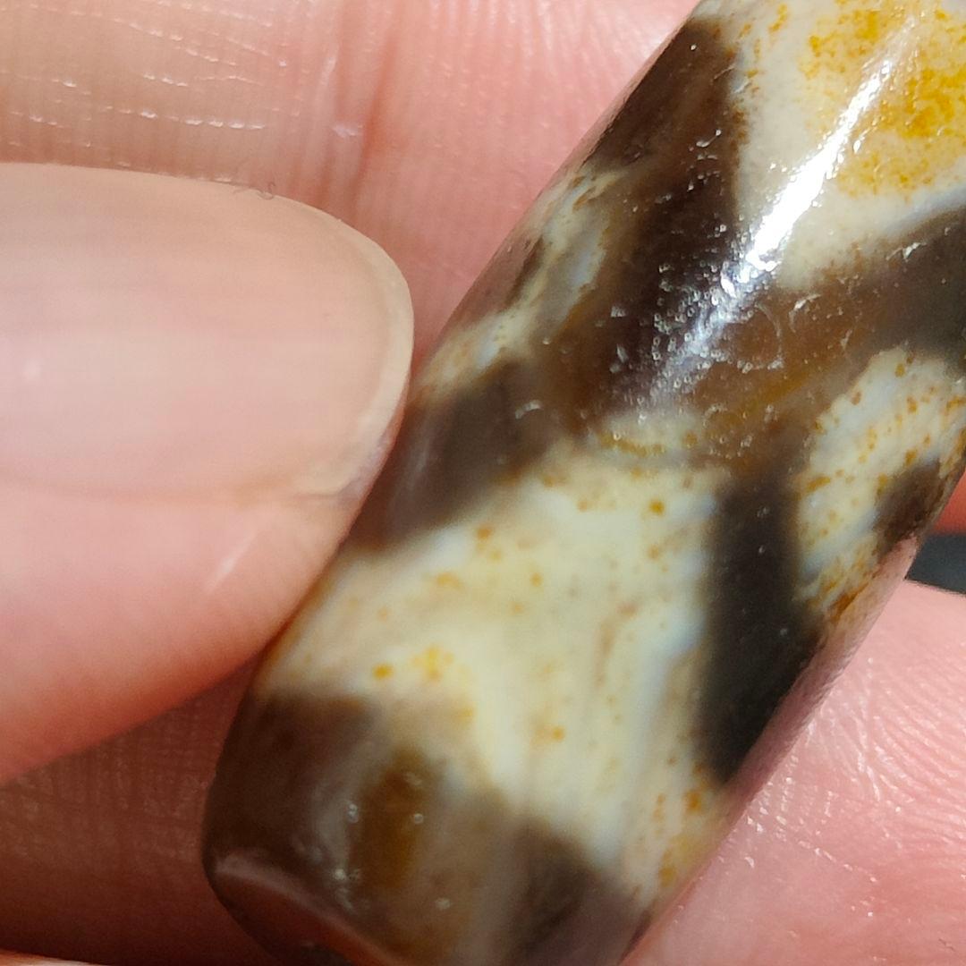 A27 朱砂老礦三眼天珠　天然石　鉱物　風水　開運　御守り　天珠　ブレスレット