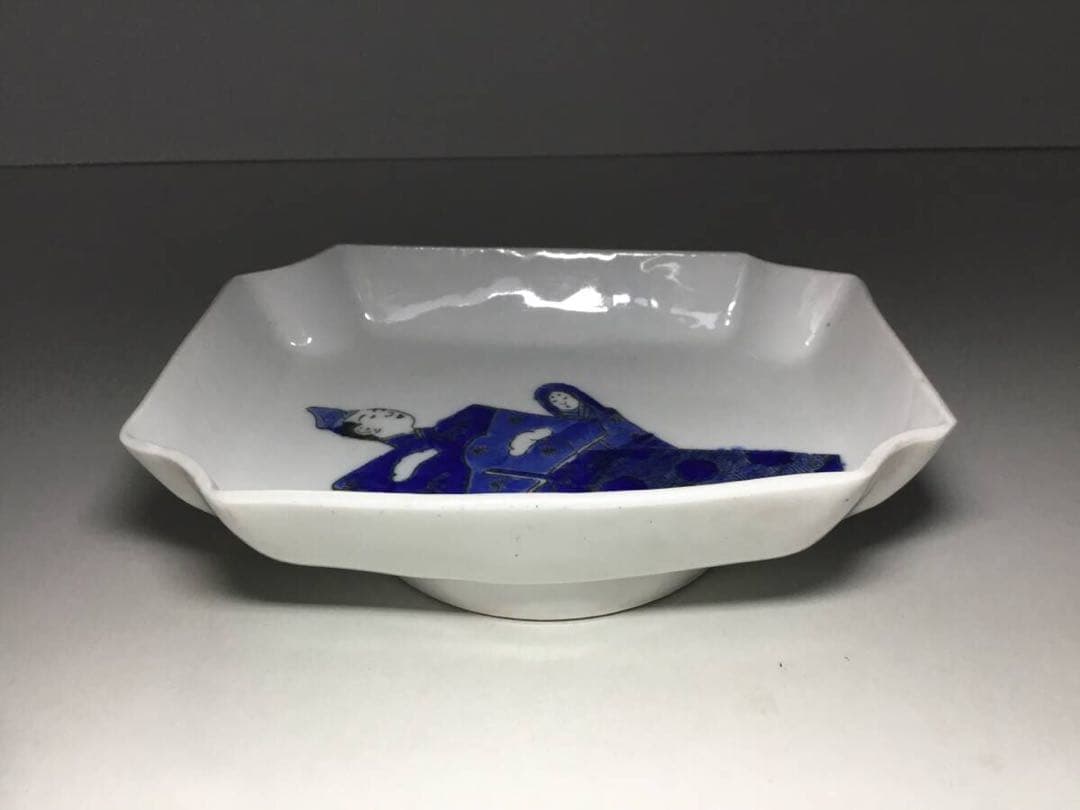 図変わり印判皿●お雛様●アンティーク 古伊万里 雛人形 立ち雛