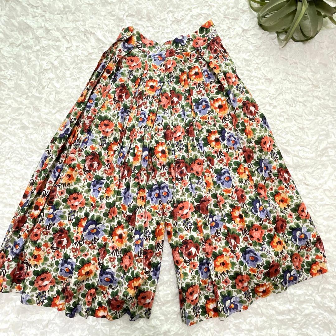 YAECA ヤエカ　リバティ タック キュロット　フローレンス　花柄　S　日本製