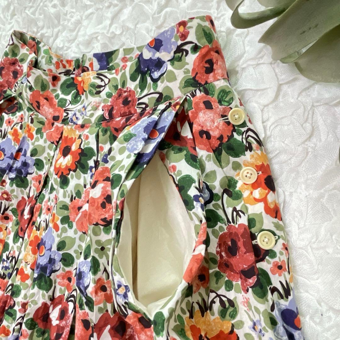 YAECA ヤエカ　リバティ タック キュロット　フローレンス　花柄　S　日本製