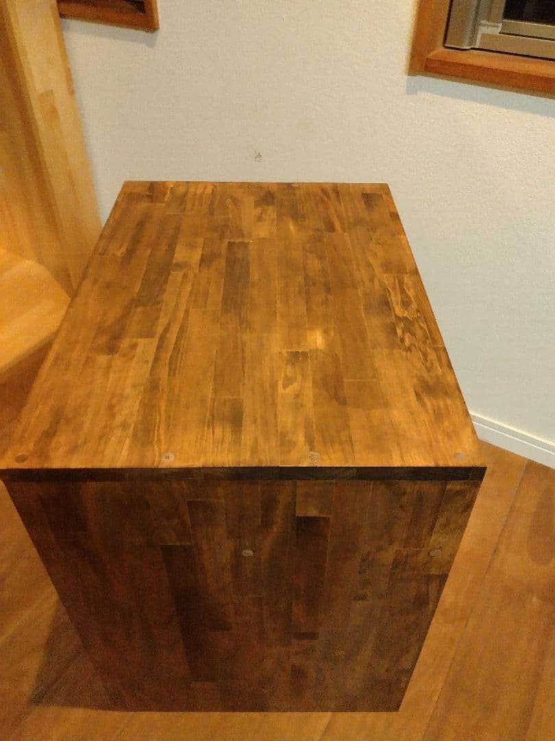 木製　ハンドメイド　オーダー　コの字　ワトコオイル　棚　シェルフ　ラック　水槽台