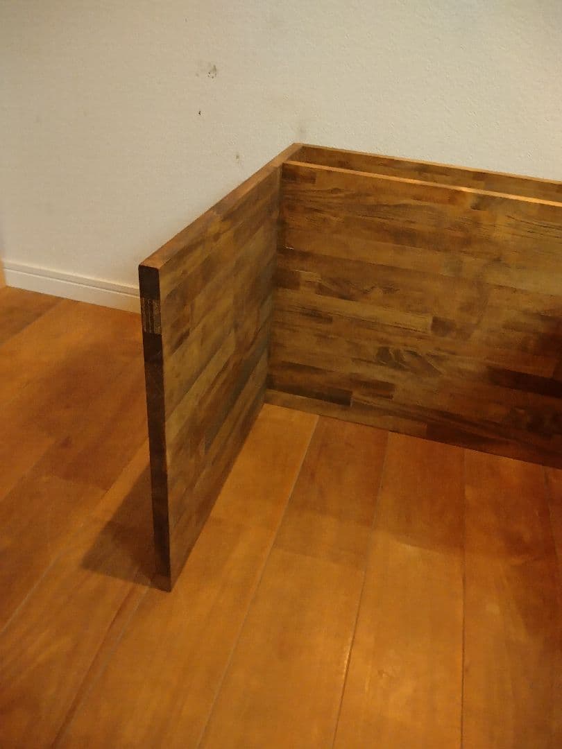 木製　ハンドメイド　オーダー　コの字　ワトコオイル　棚　シェルフ　ラック　水槽台