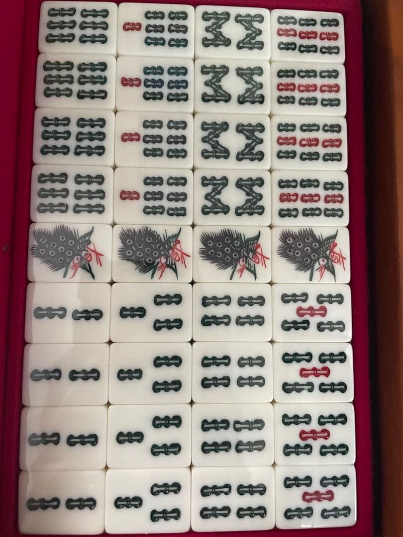 麻雀牌セット 手彫り 希少