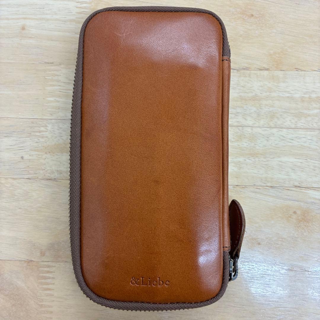 &Liebe アンドリーベ ジップペンケース スムースブラウン