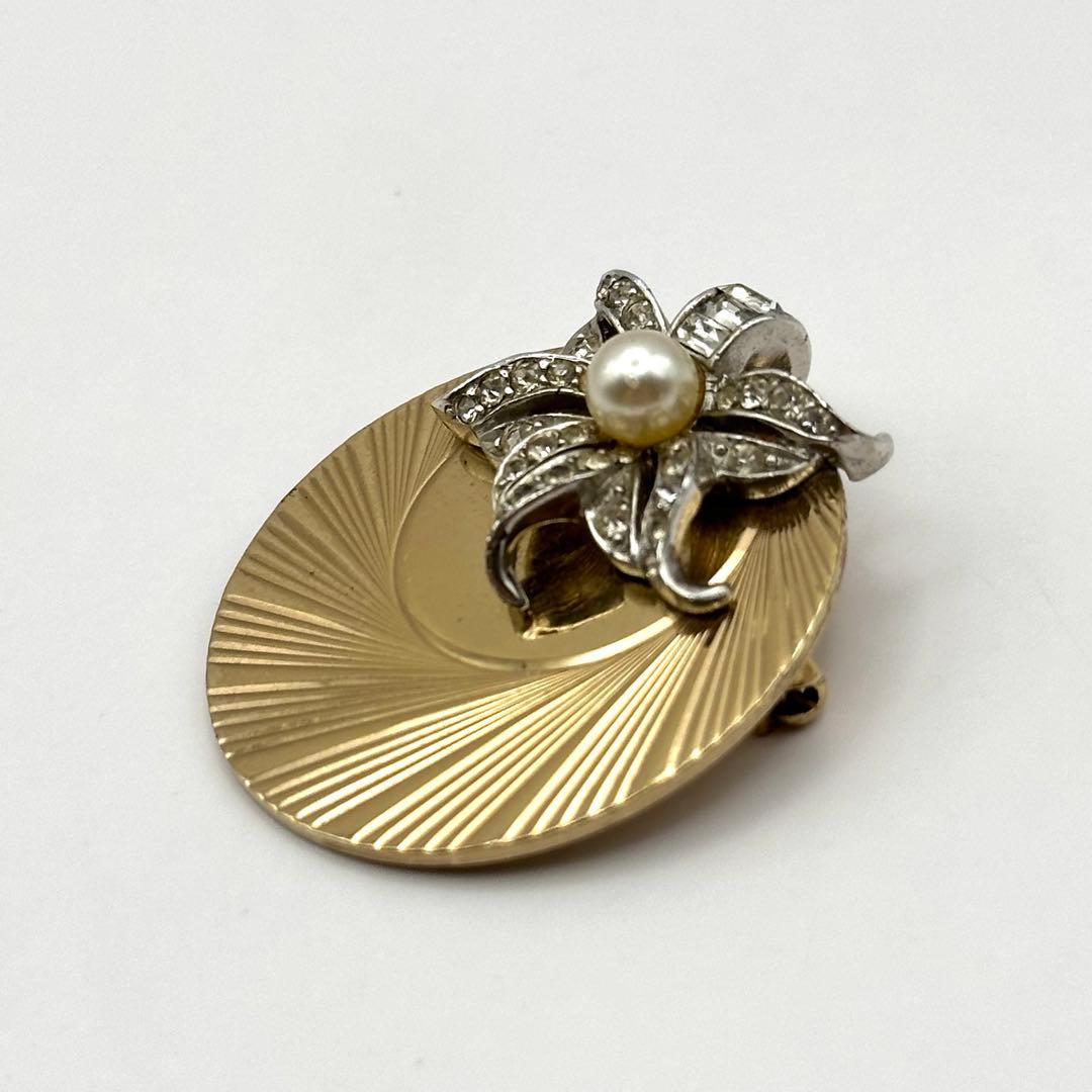 【希少】BOUCHER ブーシェ ブローチ フェイクパール ゴールド
