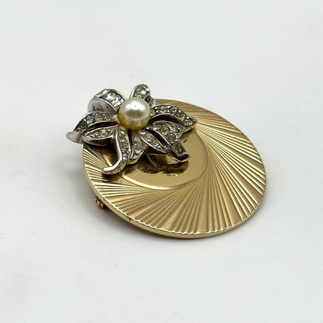 【希少】BOUCHER ブーシェ ブローチ フェイクパール ゴールド