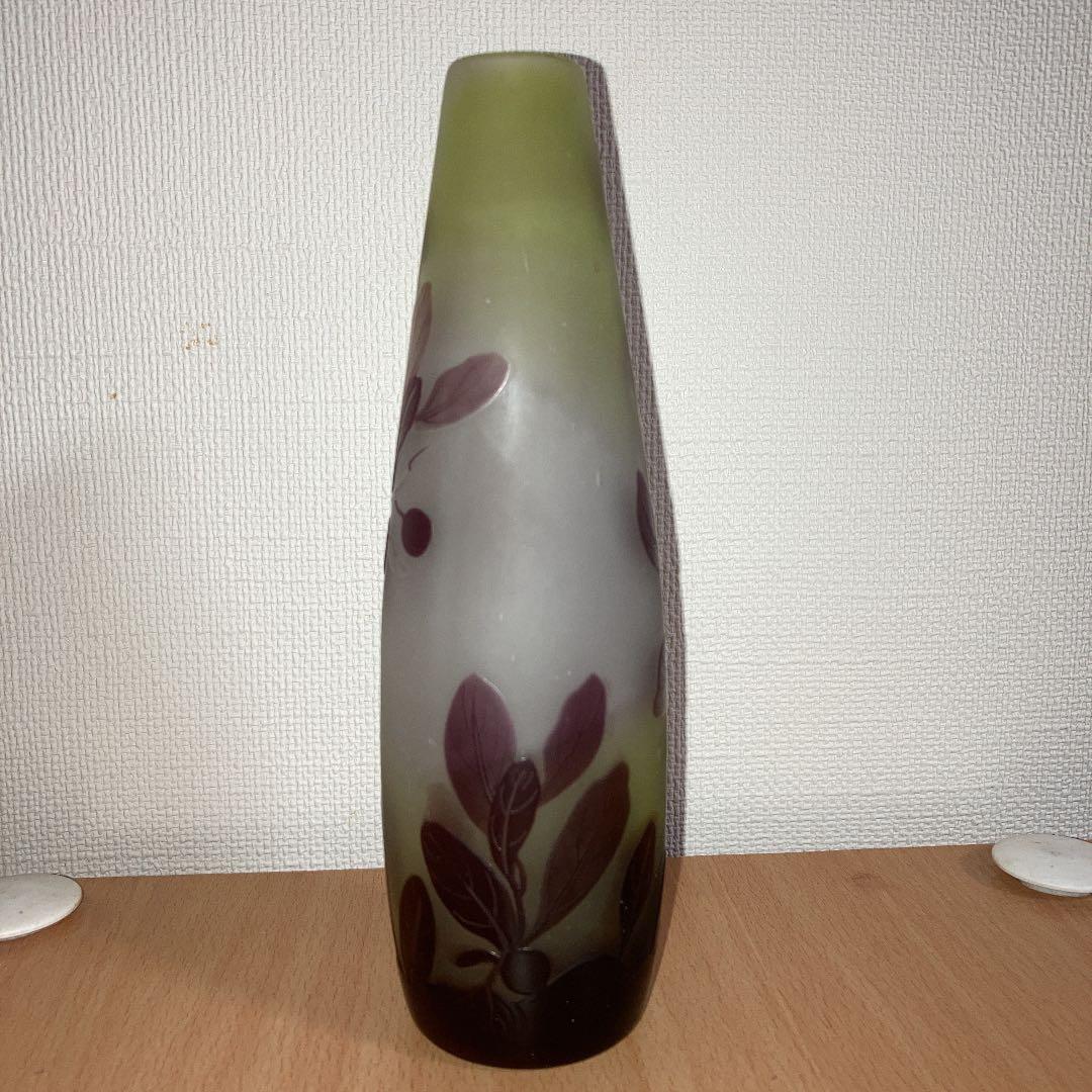 Émile Galle エミールガレ　被せガラス　花瓶