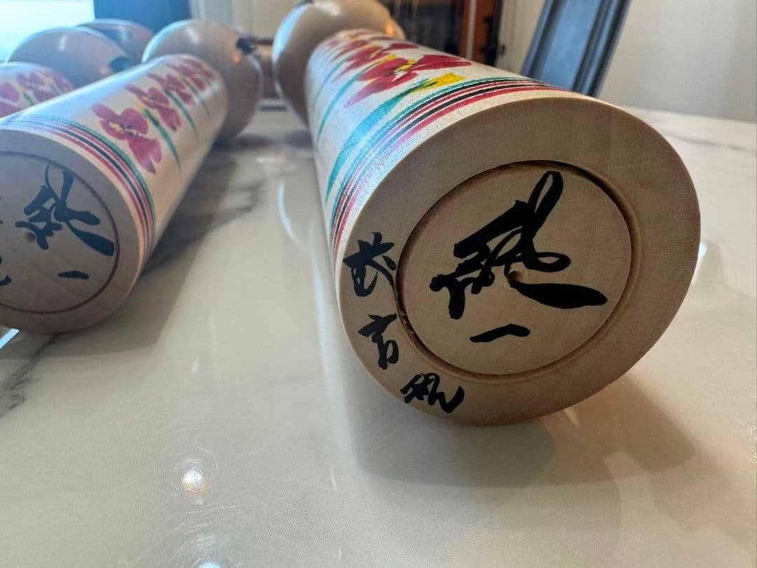 こけしセット（赤い花柄）5種類