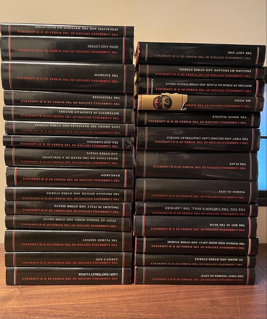 D. H. Lawrence 書簡8巻・全集28巻