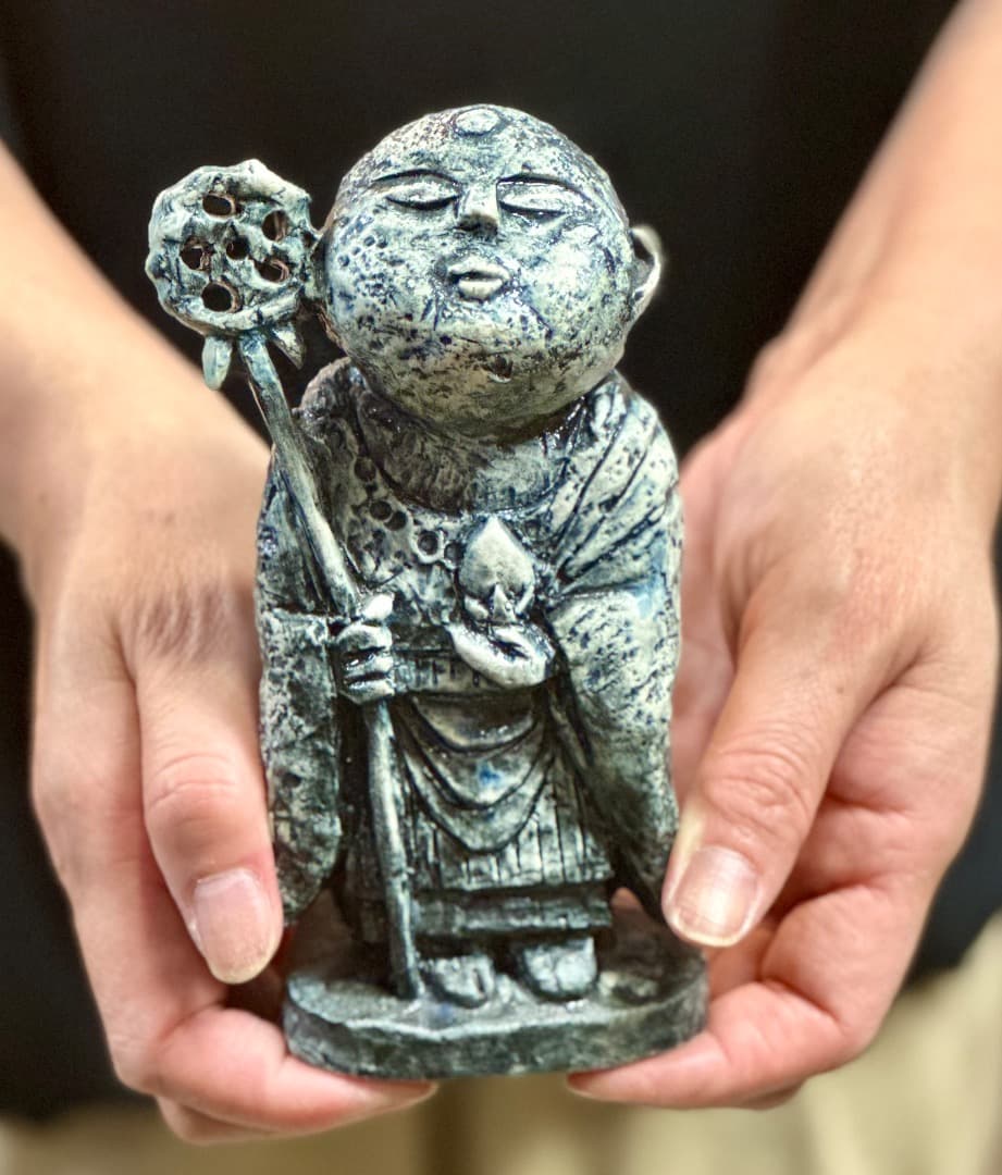 再値下げ　新品　清水焼　お地蔵さん　陶器　置物　勇三作　安心菩薩