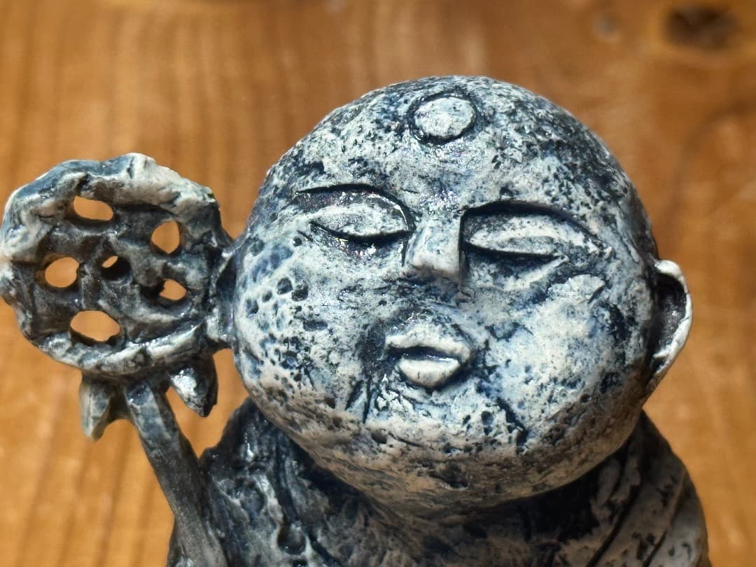 再値下げ　新品　清水焼　お地蔵さん　陶器　置物　勇三作　安心菩薩