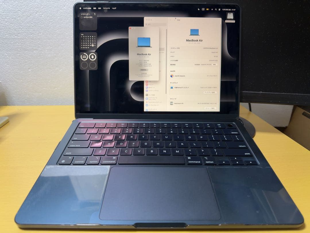 Apple MacBook Air M3 16GB 256GB 13インチ US