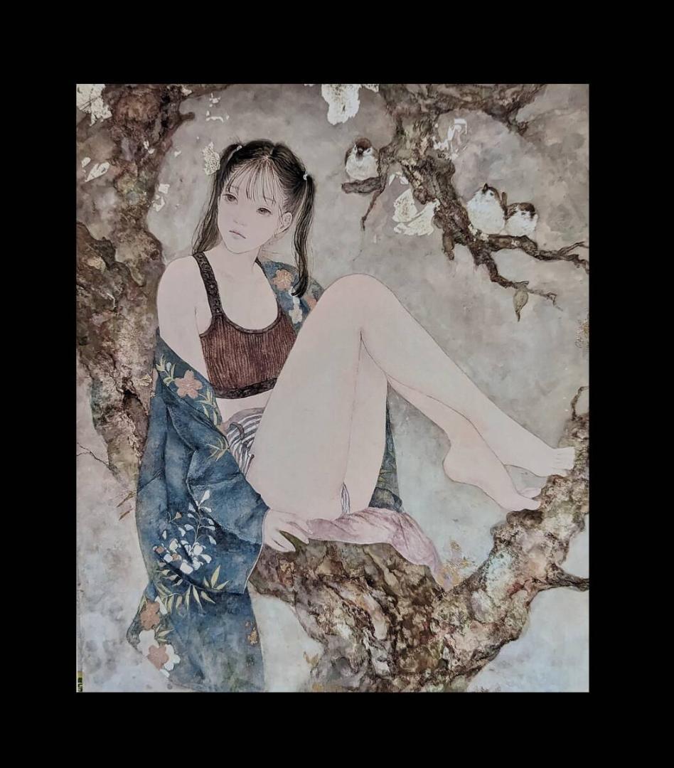 高久梓、「禁猟区」、希少画集・額装画、日本製・新品額縁にて額装致します