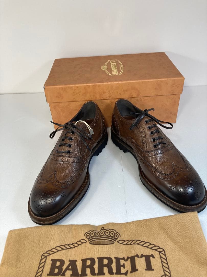 【新品 定価9万】barrett バレット5 1/2 24.5cmフルブローグ