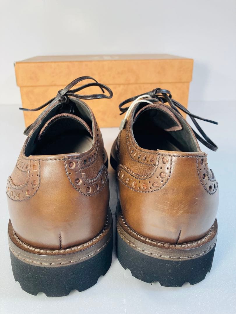 【新品 定価9万】barrett バレット5 1/2 24.5cmフルブローグ