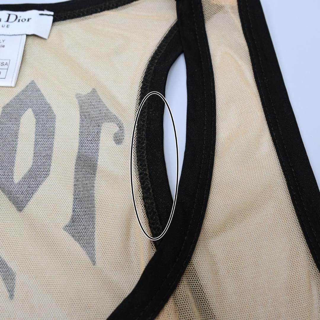 47956★クリスチャンディオール タンクトップ メッシュ