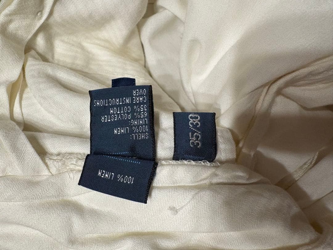 ラルフローレン　リネン100％ ホワイト　チノパン　トラウザーズ　W35