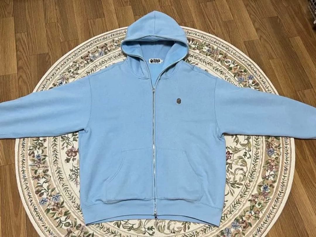 A Bathing Ape ライトブルー パーカー XL