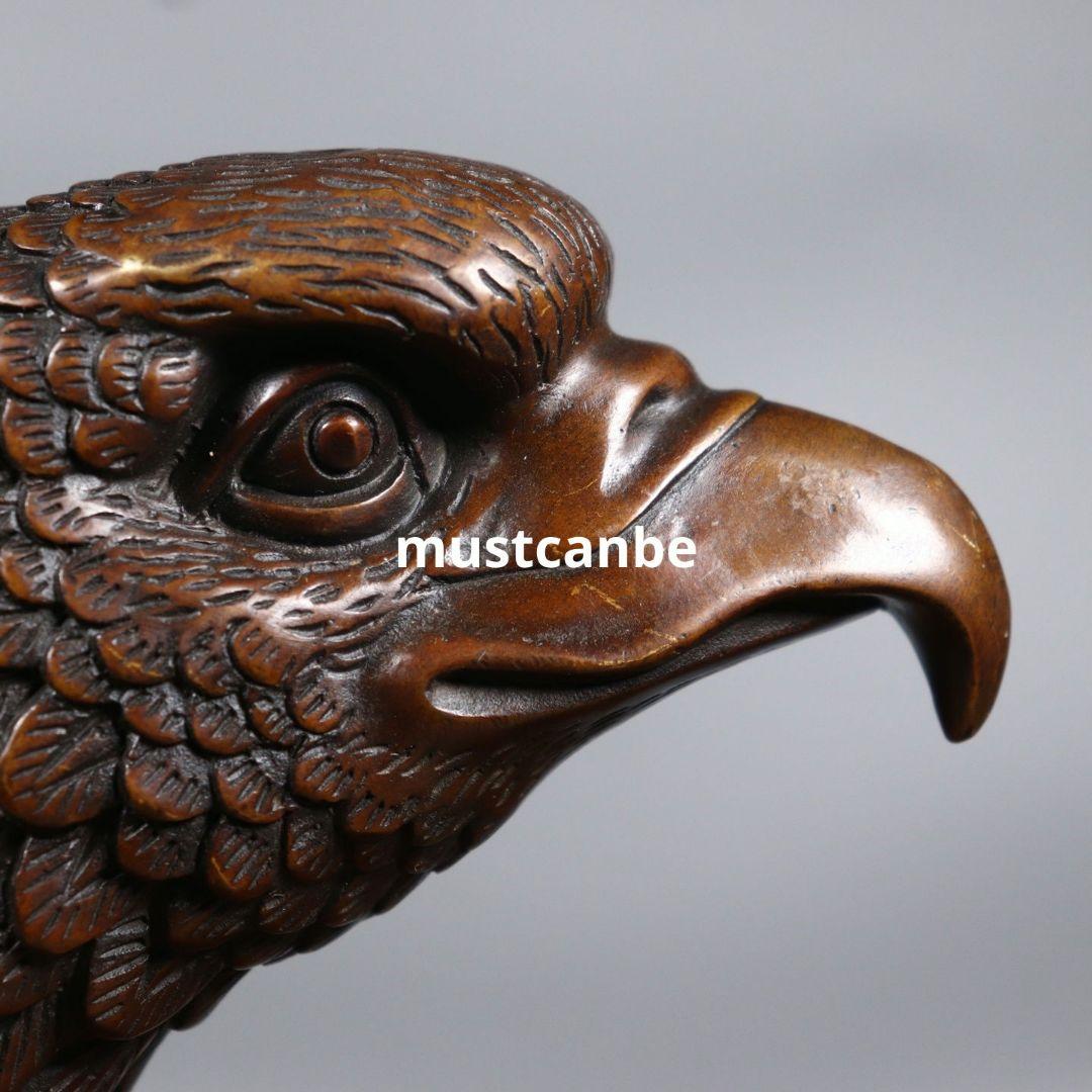 銅制 鷹頭 形独特な 装飾品 工芸品 置物