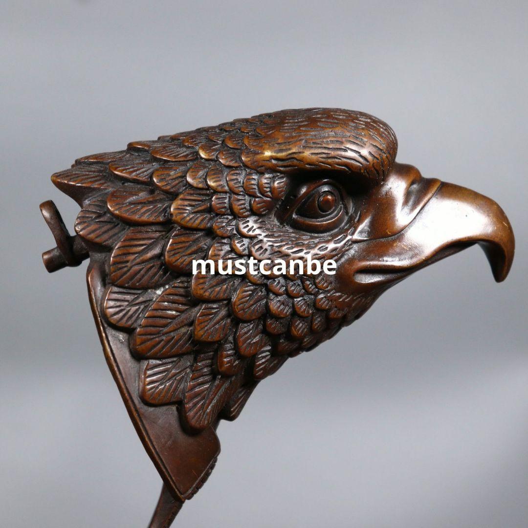 銅制 鷹頭 形独特な 装飾品 工芸品 置物