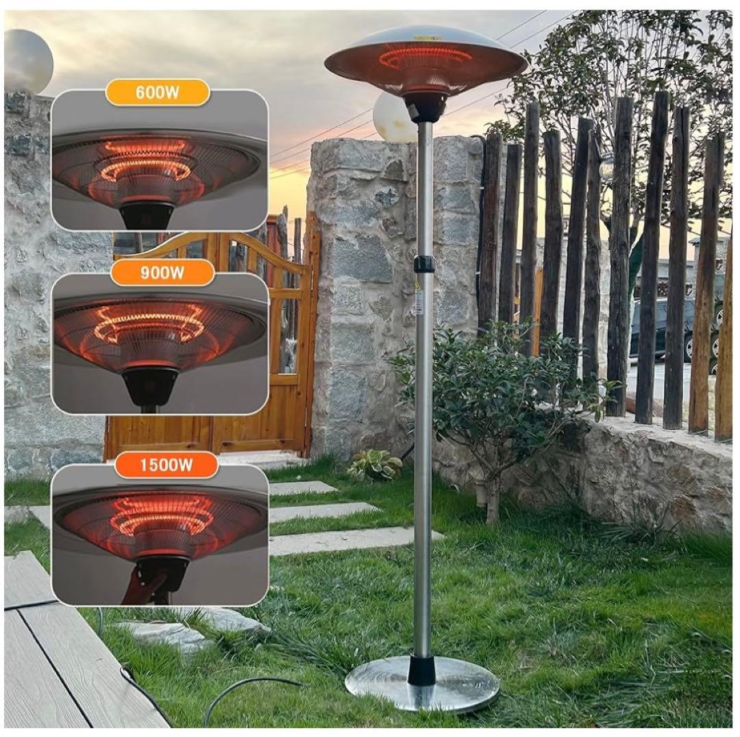 業務用1500w 遠赤外線ヒーター 防水 自立型ハロゲンヒーター