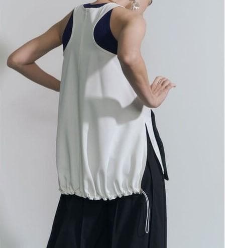 【新品未使用】UN3D レイヤードポケットタンクトップ ホワイト 36