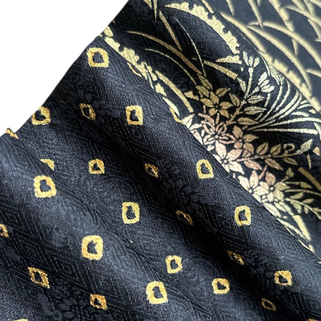 A147愛華 訪問着総絞り　正絹　波　花　身丈165cm