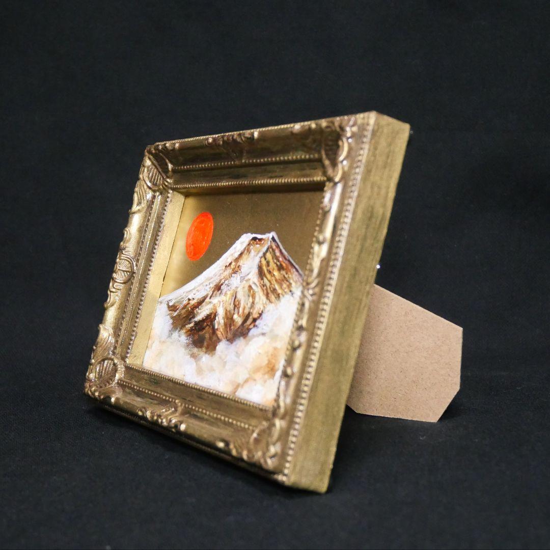 油絵 油彩 油彩画 絵 絵画 ミニ絵画 【黄金富士】