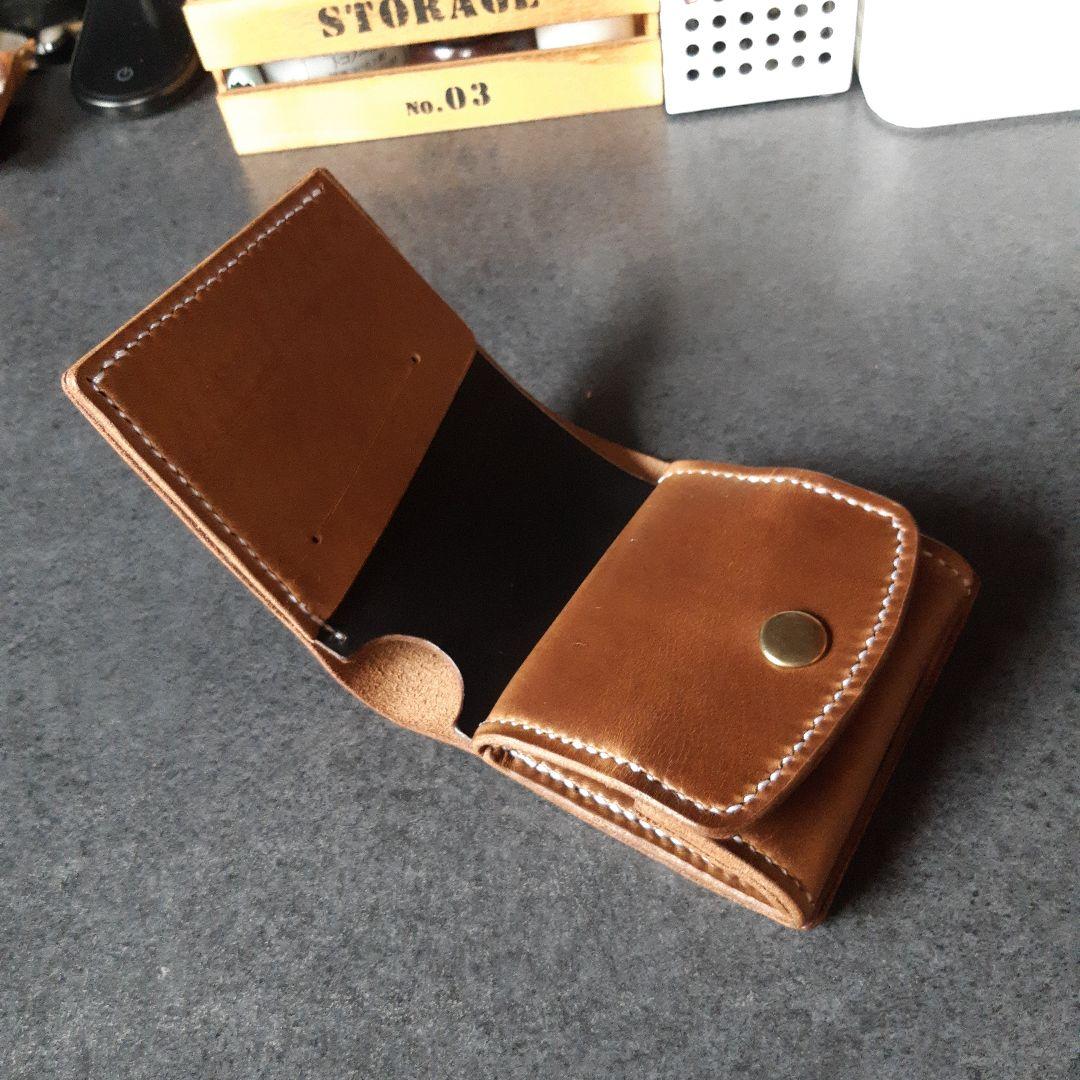 HORWEEN★クロムエクセル　二つ折り財布 ブラック　ブラウン