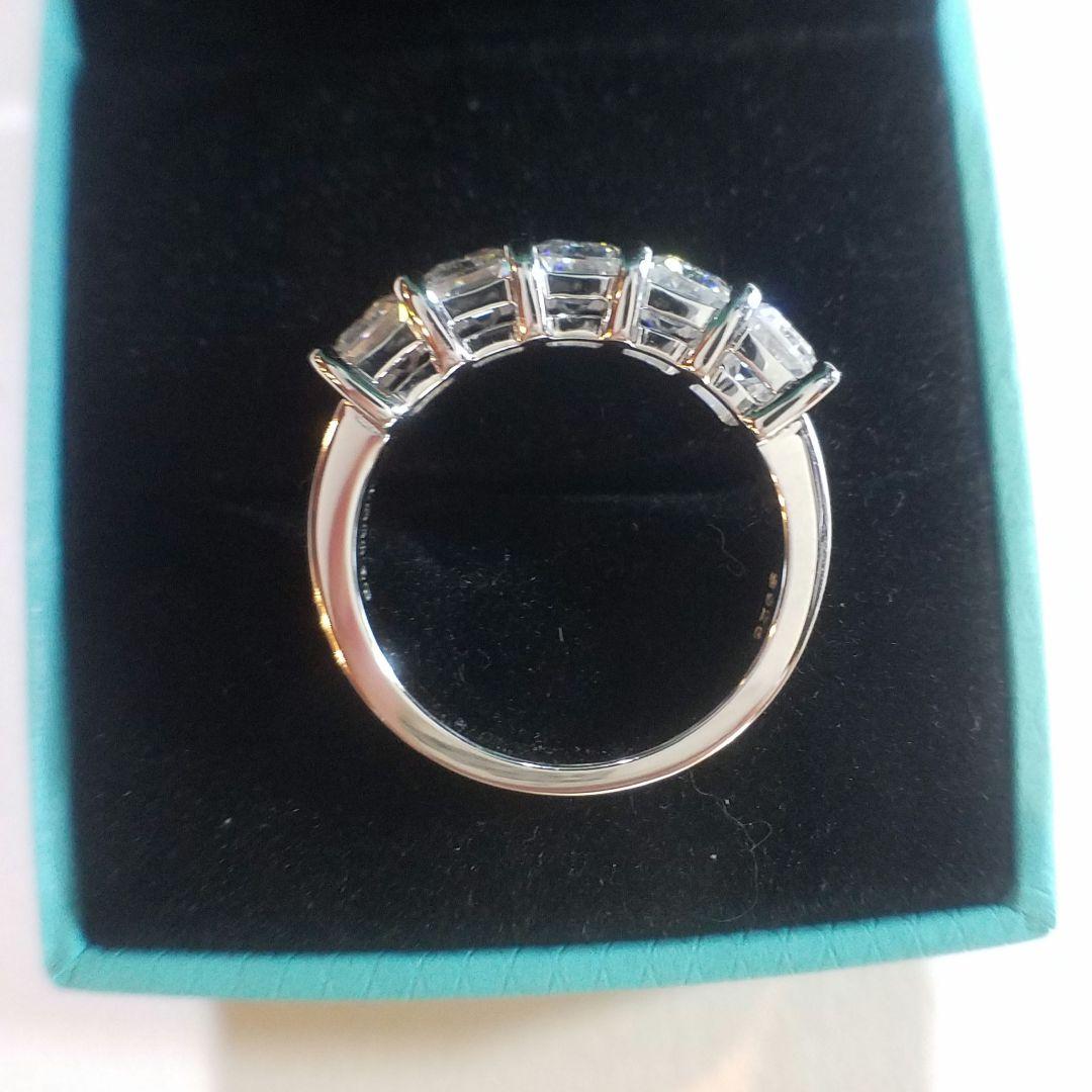 K！新作リング♡最高級モアサナイト エメラルドカットハーフエタニティ