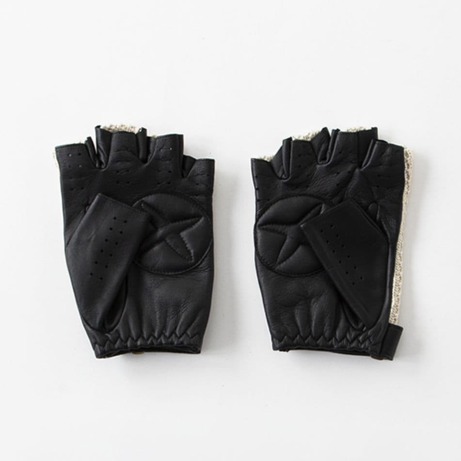 DENTS ドライビンググローブ フィンガーレス ヘアシープレザー