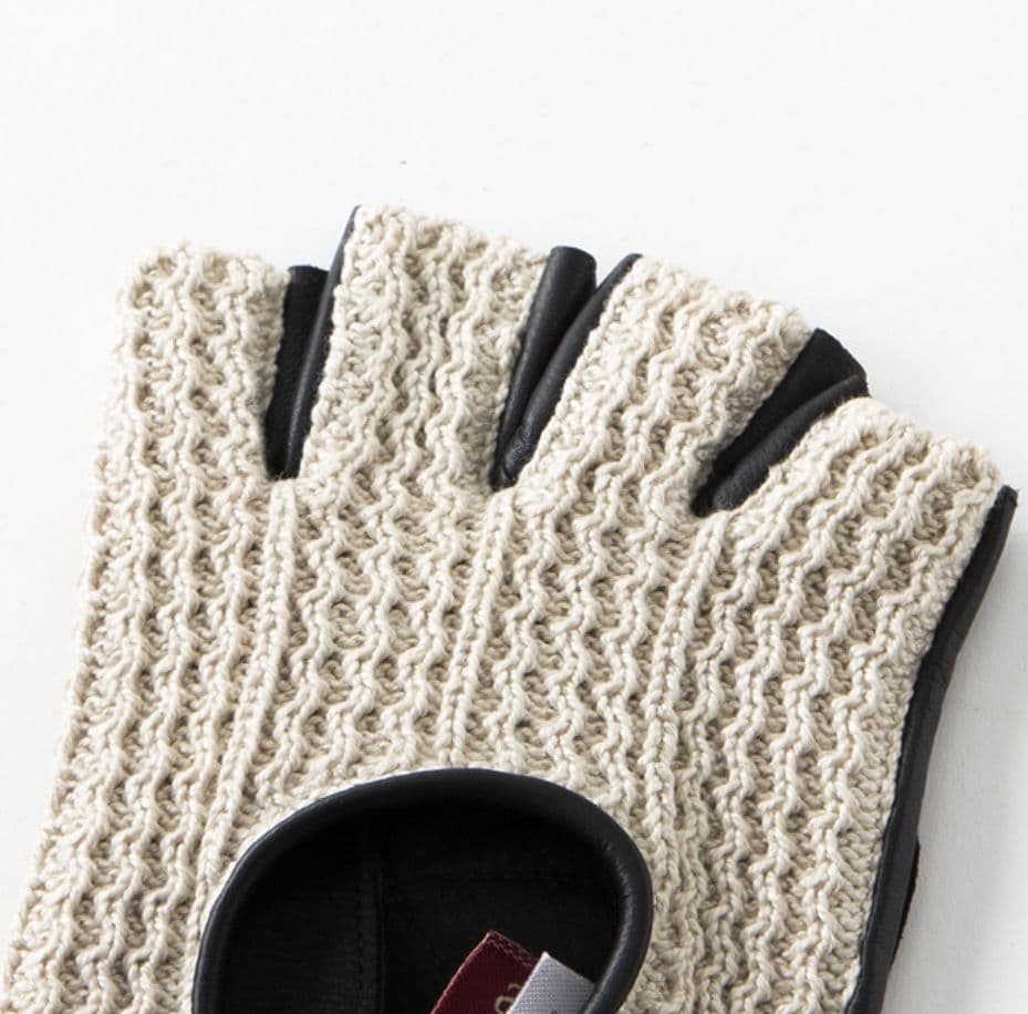 DENTS ドライビンググローブ フィンガーレス ヘアシープレザー